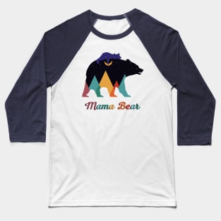 Mama Bear Abstract Geometry Design Baseball T-Shirt